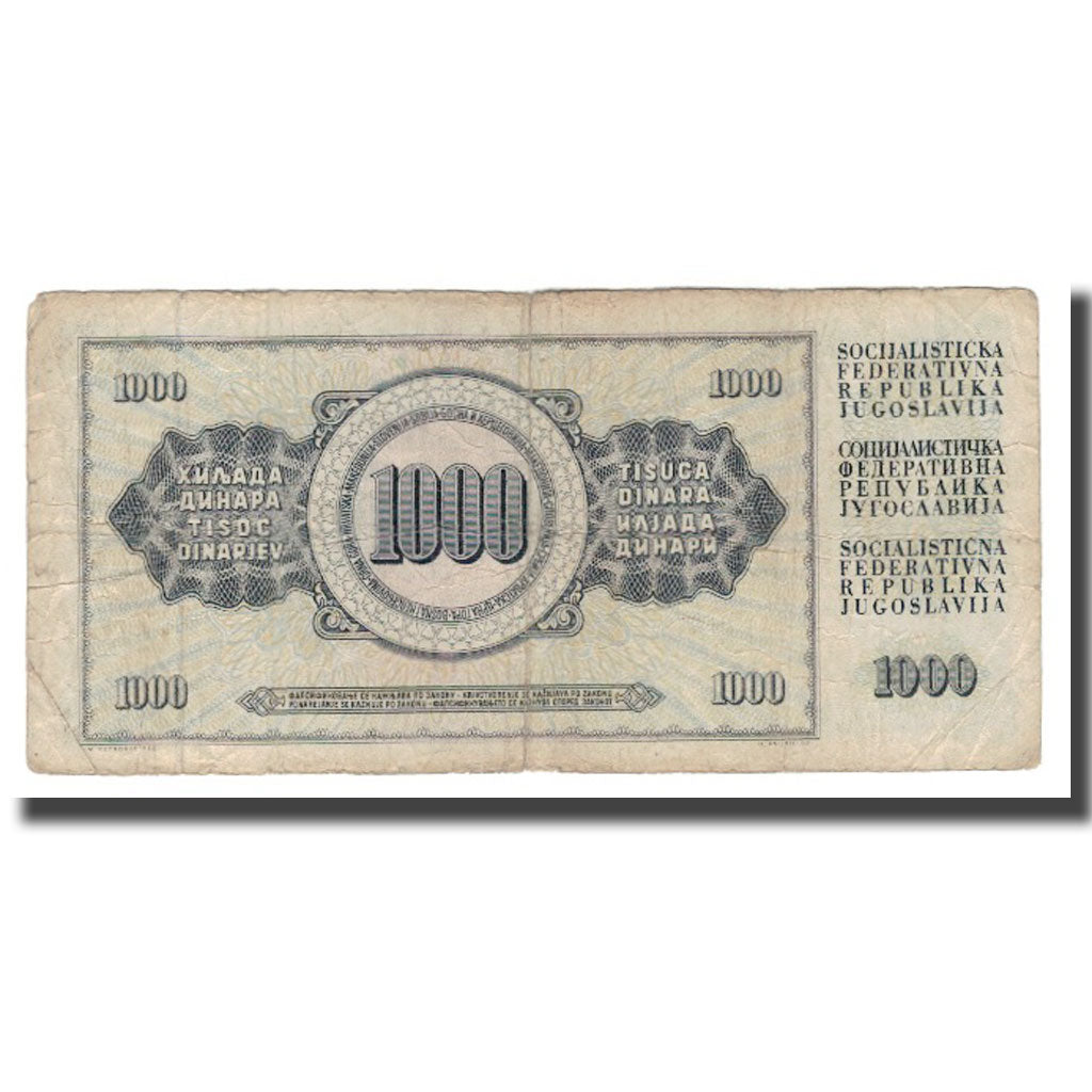 Billet, Yougoslavie, 1000 Dinara, 1981, 1981-11-04, KM:92a, B+