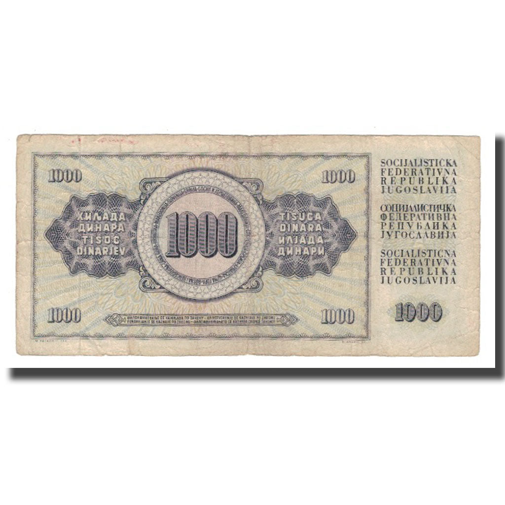 Banknote, Yugoslavia, 1000 Dinara, 1974, 1974-12-19, KM:92c, VF(30-35)