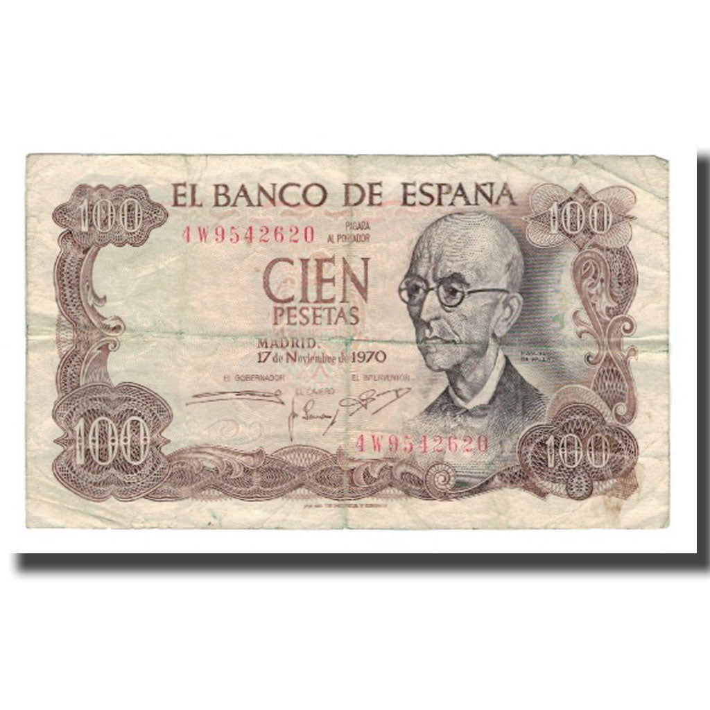 Geldschein, Spanien, 100 Pesetas, L.1970 (1974), 1970-11-17, KM:152a, S