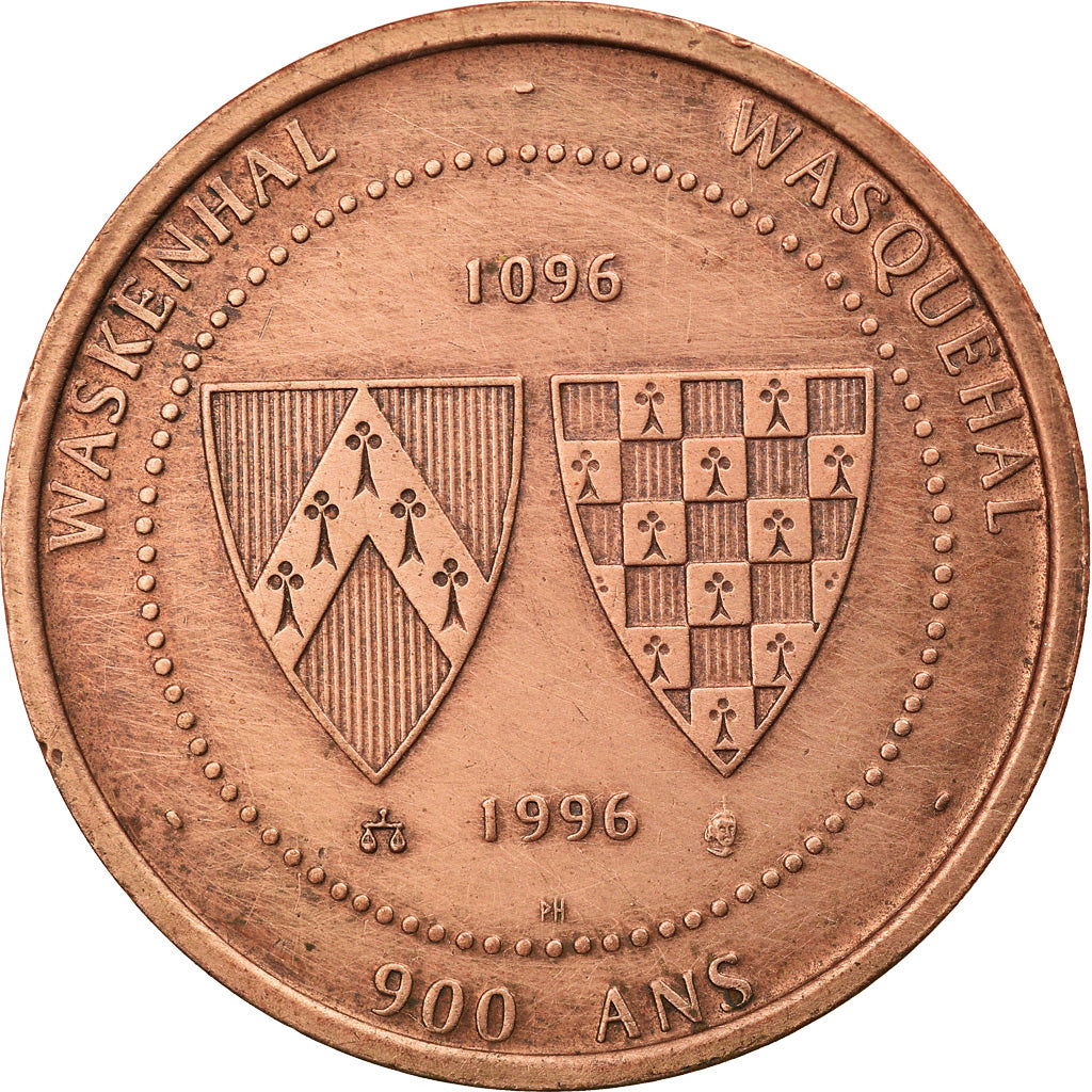 France, Medal, 2 Euro de Wasquehal, 1996, MS(60-62), Copper