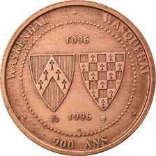 France, Medal, 2 Euro de Wasquehal, 1996, MS(60-62), Copper