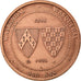 France, Medal, 2 Euro de Wasquehal, 1996, MS(60-62), Copper
