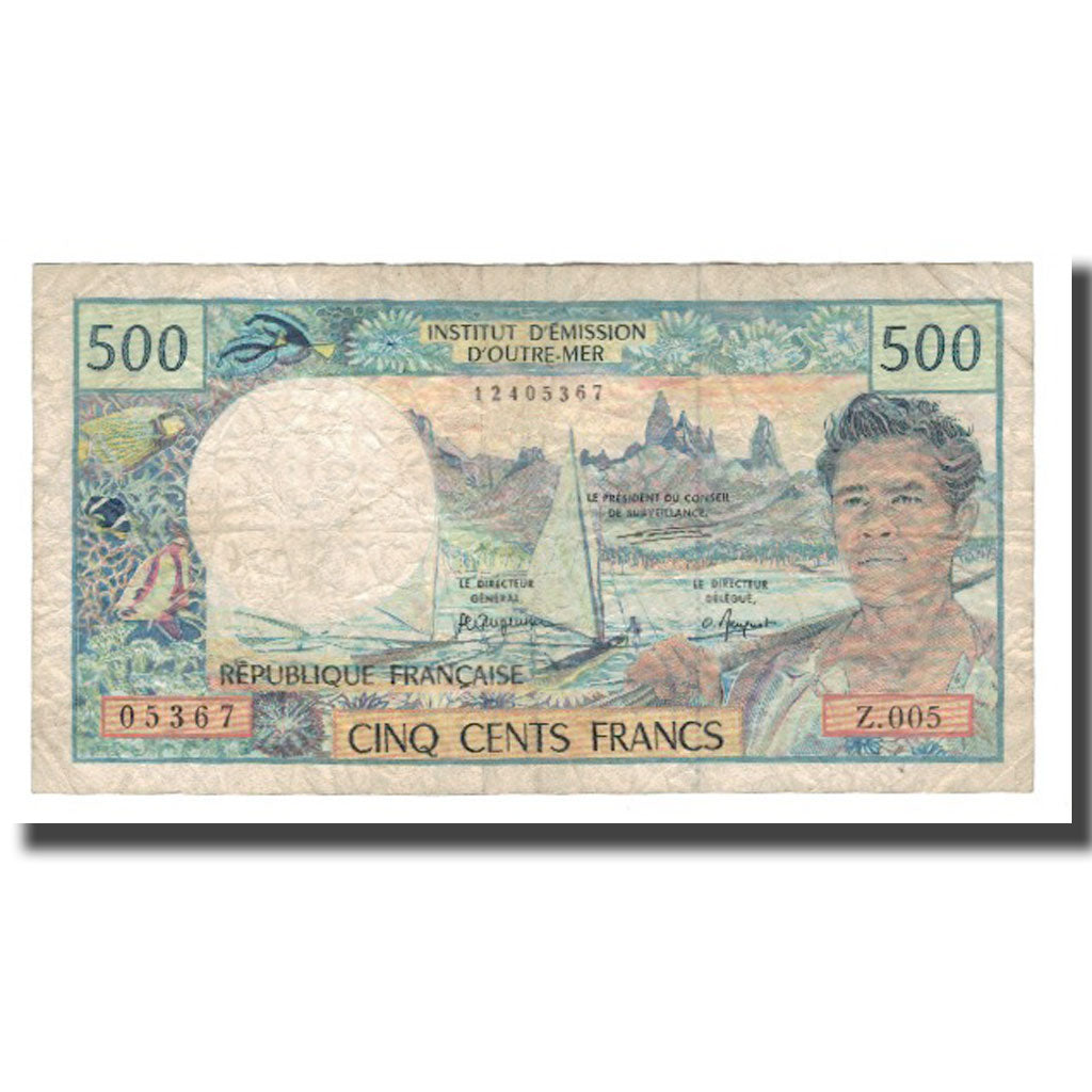 Banknote, Tahiti, 500 Francs, Undated (1970-85), KM:25a, VF(30-35)