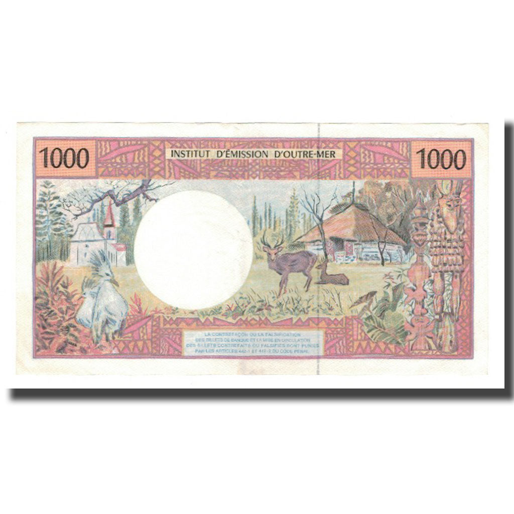 Banknote, Tahiti, 1000 Francs, Undated (1971-85), KM:27A, AU(55-58)