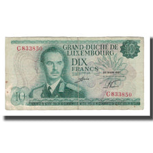 Banknote, Luxembourg, 10 Francs, 1967, 1967-03-20, KM:53a, VF(20-25)