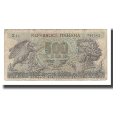 Biljet, Italië, 500 Lire, 1966, 1966-06-20, KM:93a, B+