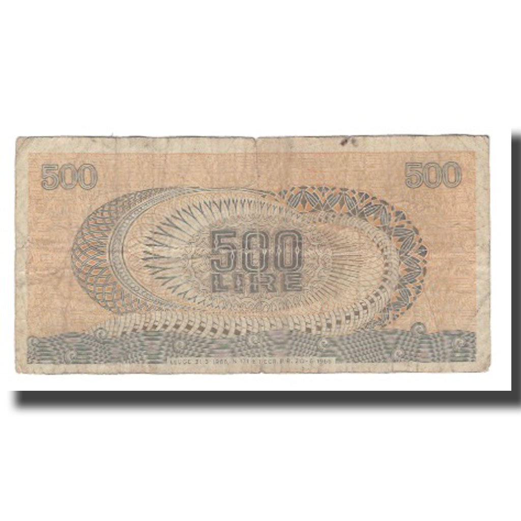 Banknote, Italy, 500 Lire, 1966, 1966-06-20, KM:93a, F(12-15)
