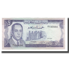 Geldschein, Marokko, 5 Dirhams, 1970/AH1390, KM:56a, UNZ-
