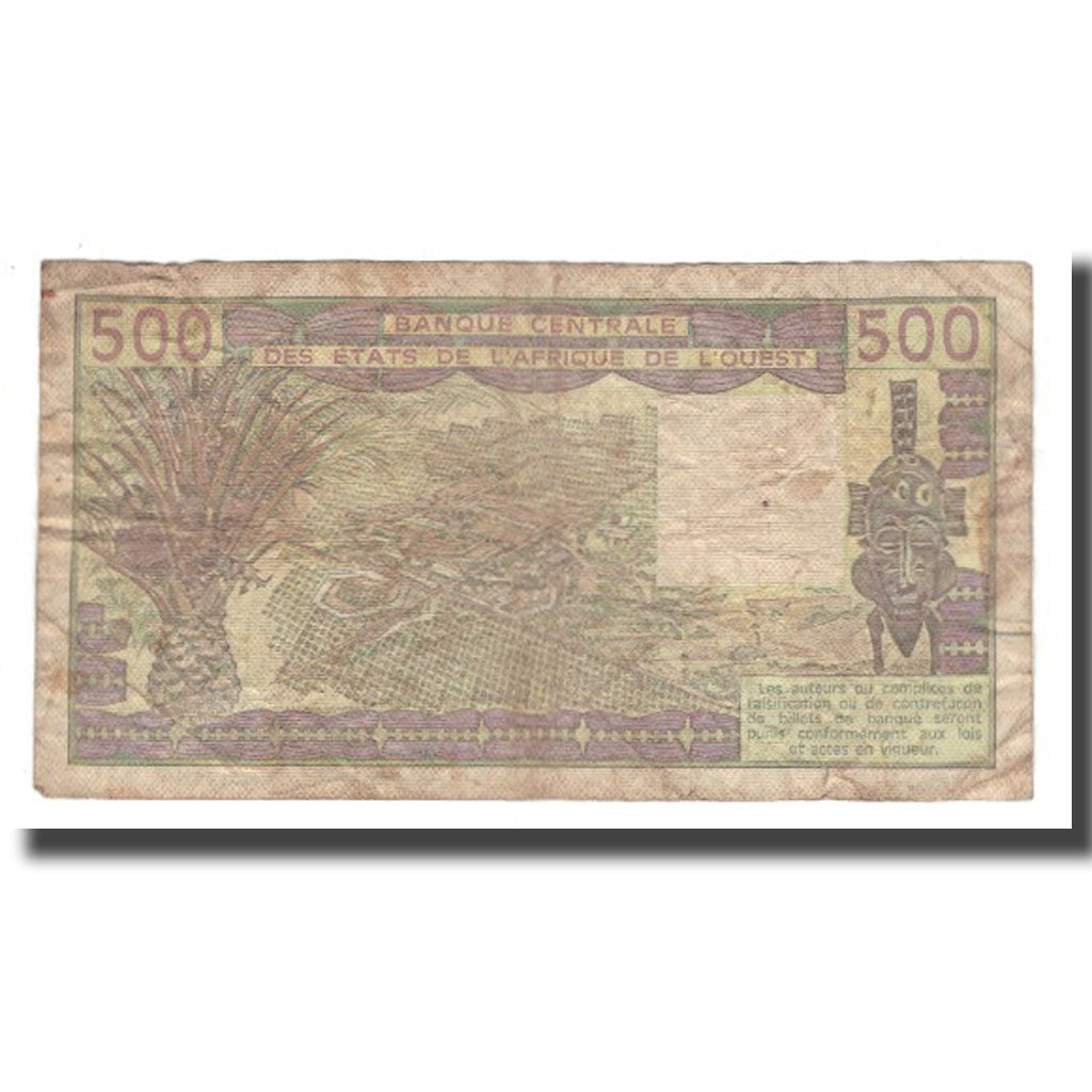 Biljet, West Afrikaanse Staten, 500 Francs, 1981-1990, KM:706Kc, TB