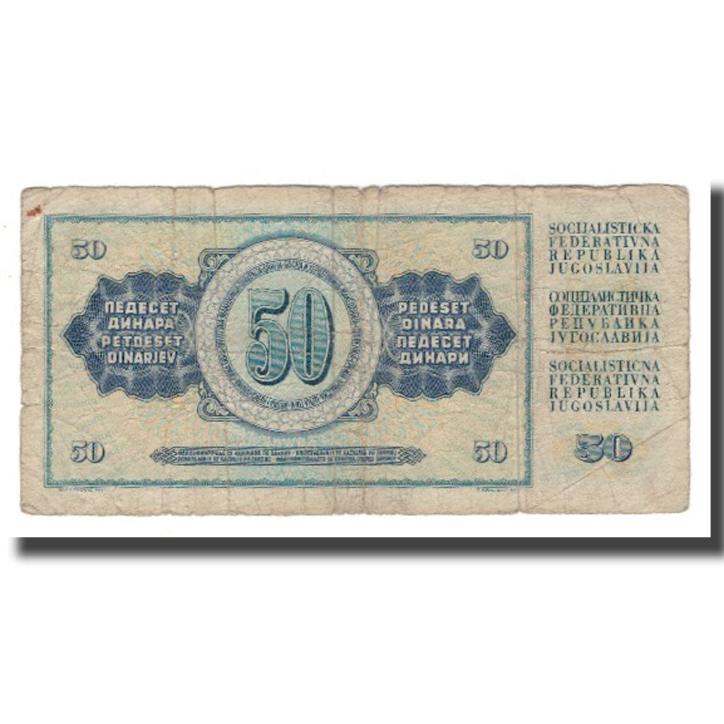 Banknote, Yugoslavia, 50 Dinara, 1968, 1968-05-01, KM:83b, F(12-15)