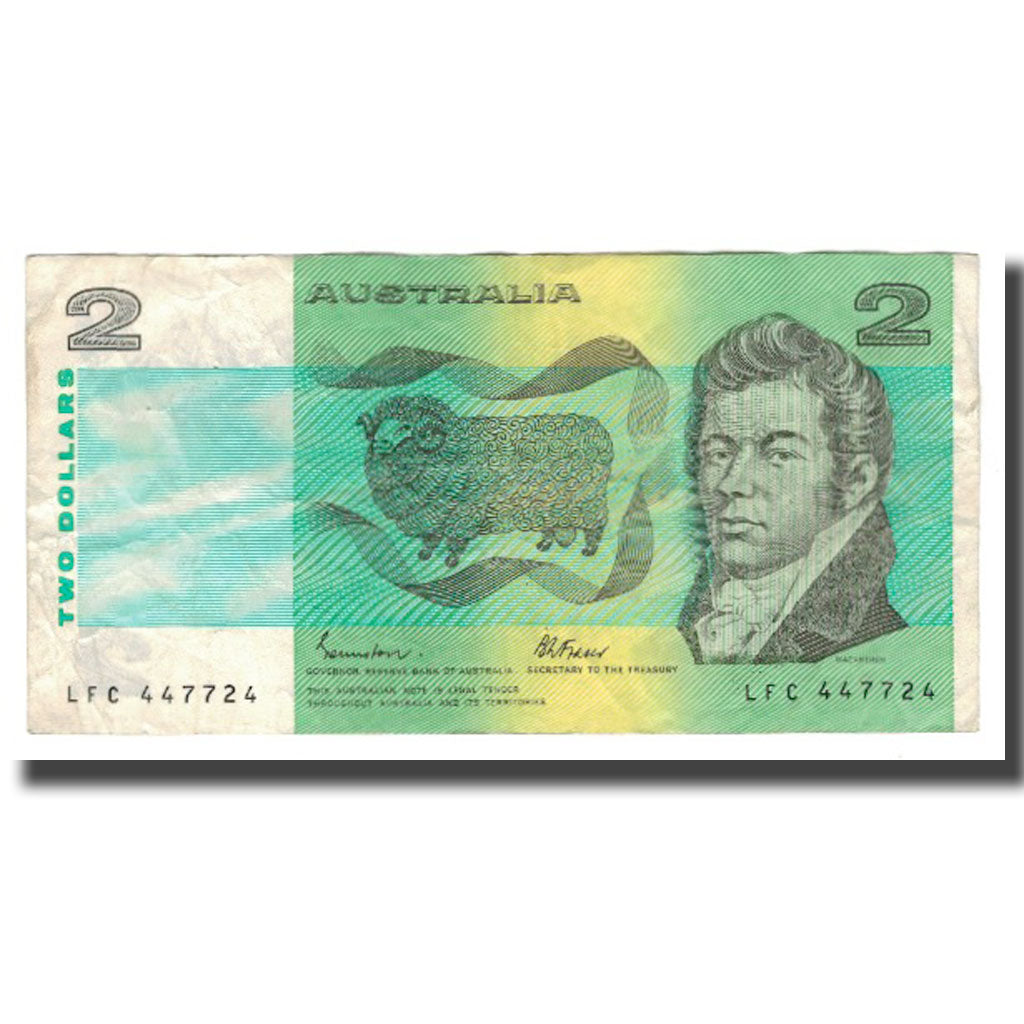 Banknote, Australia, 2 Dollars, Undated (1974-85), KM:43e, EF(40-45)