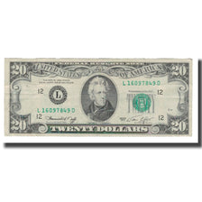 Nota, Estados Unidos da América, Twenty Dollars, 1974, KM:2510, EF(40-45)
