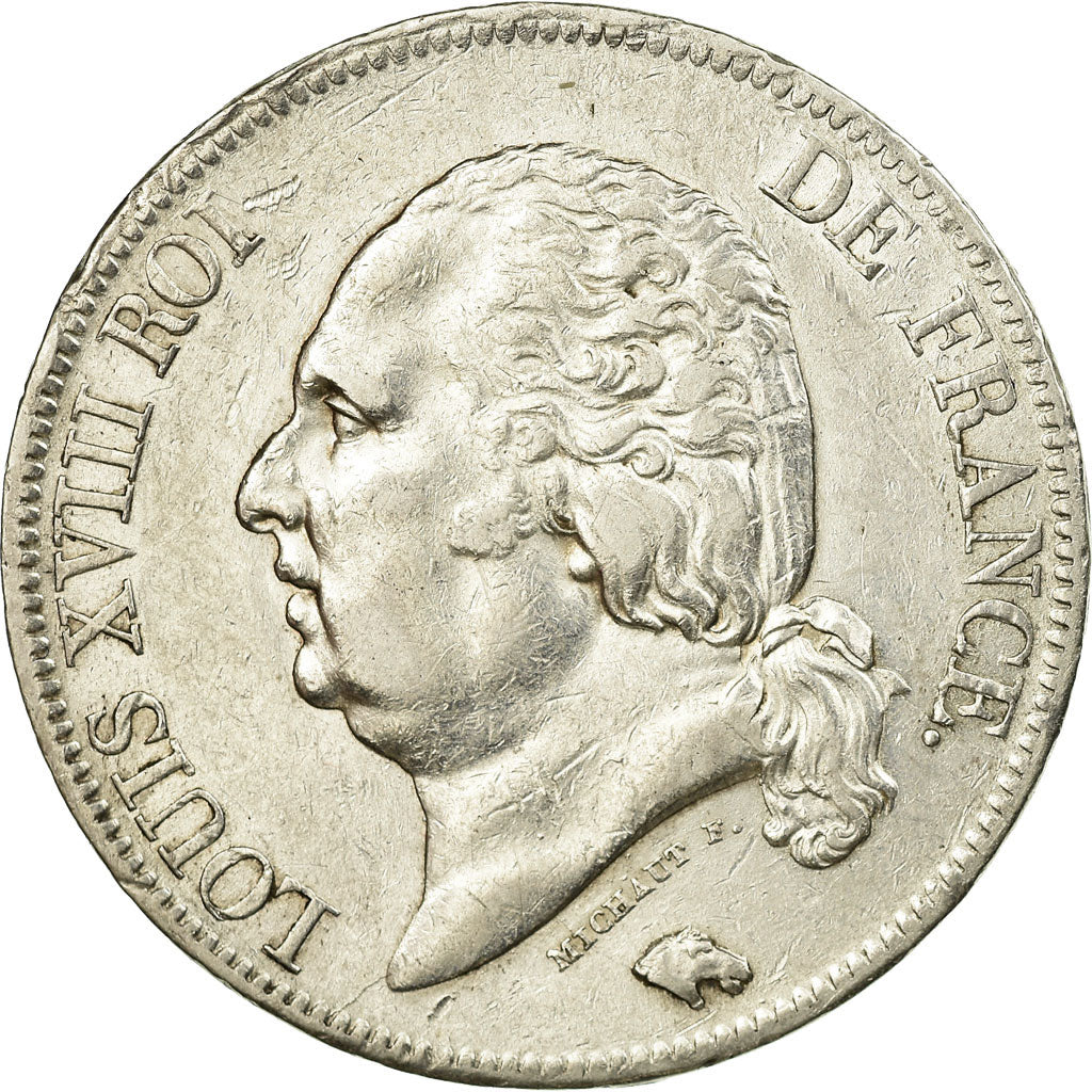 Coin, France, Louis XVIII, Louis XVIII, 5 Francs, 1821, Lille, AU(50-53)