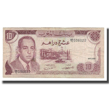 Biljet, Marokko, 10 Dirhams, 1970/AH1390, KM:57a, TTB