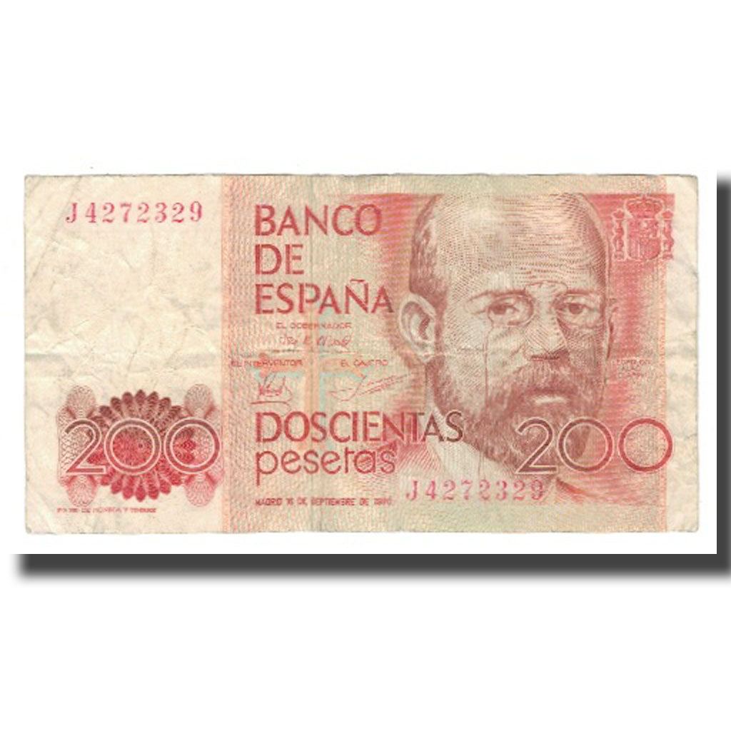 Banconote, Spagna, 200 Pesetas, 1980, 1980-09-16, KM:156, BB