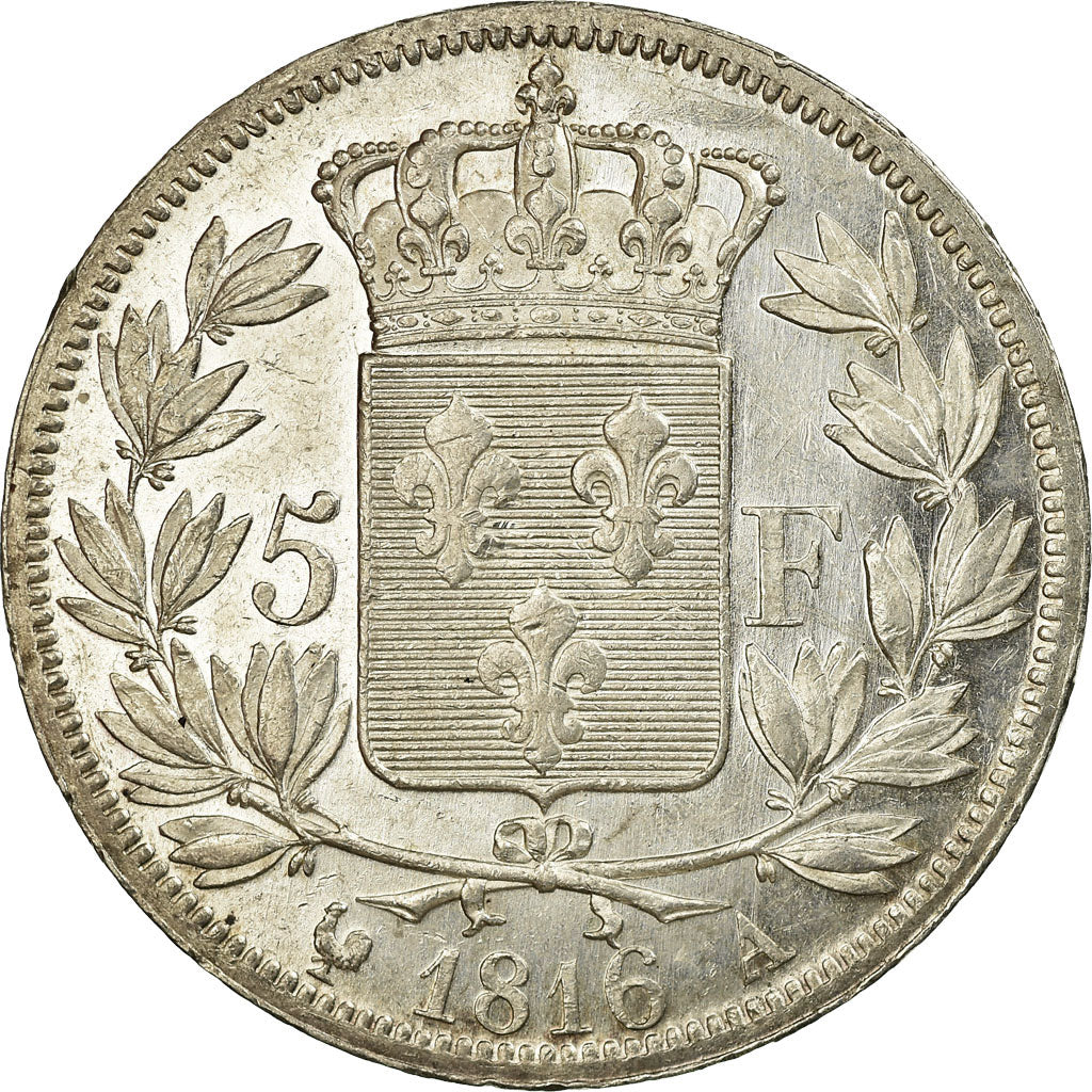 Monnaie, France, Louis XVIII, Louis XVIII, 5 Francs, 1816, Paris, SUP, Argent