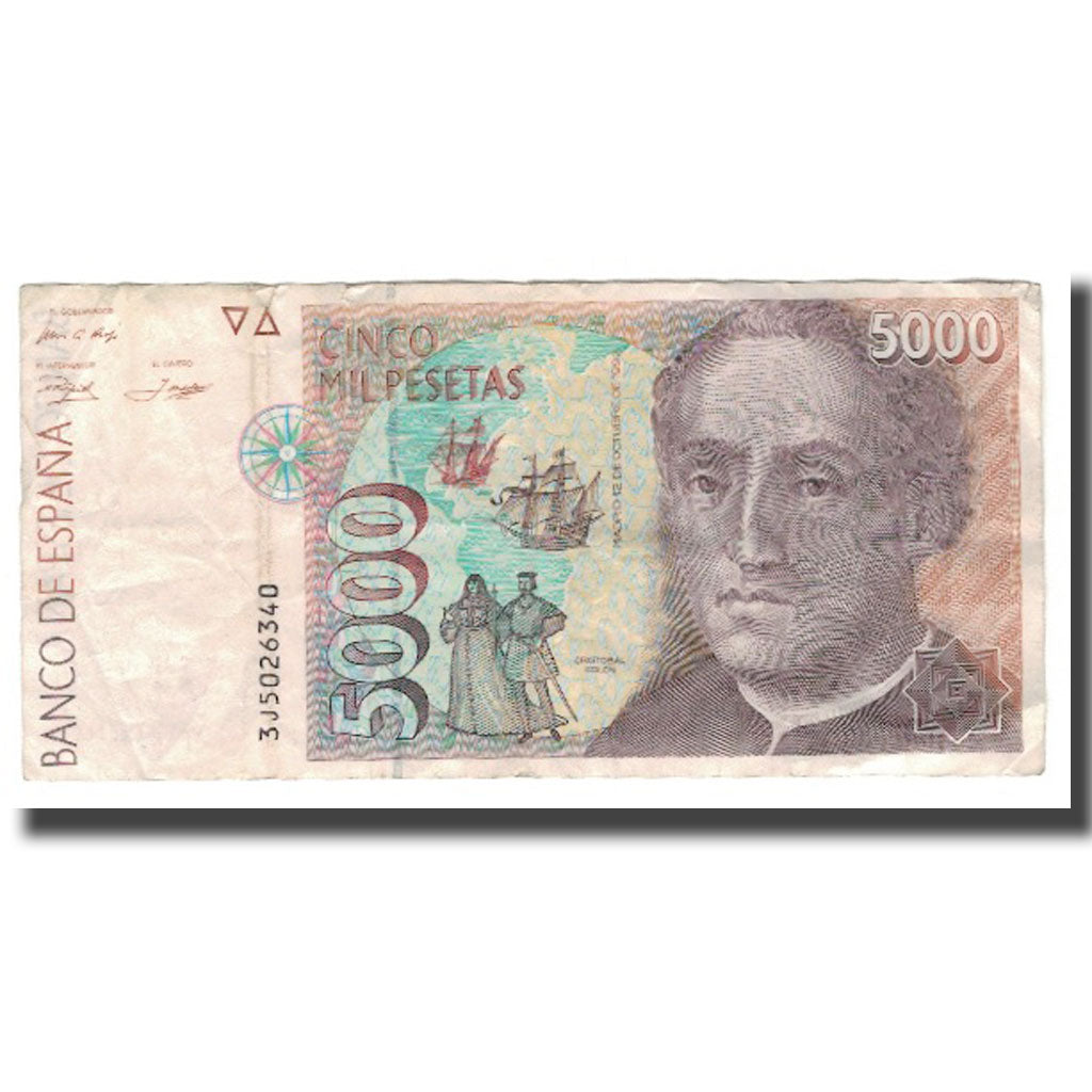 Geldschein, Spanien, 5000 Pesetas, 1992, 1992-10-12, KM:165, SS