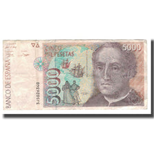 Geldschein, Spanien, 5000 Pesetas, 1992, 1992-10-12, KM:165, SS