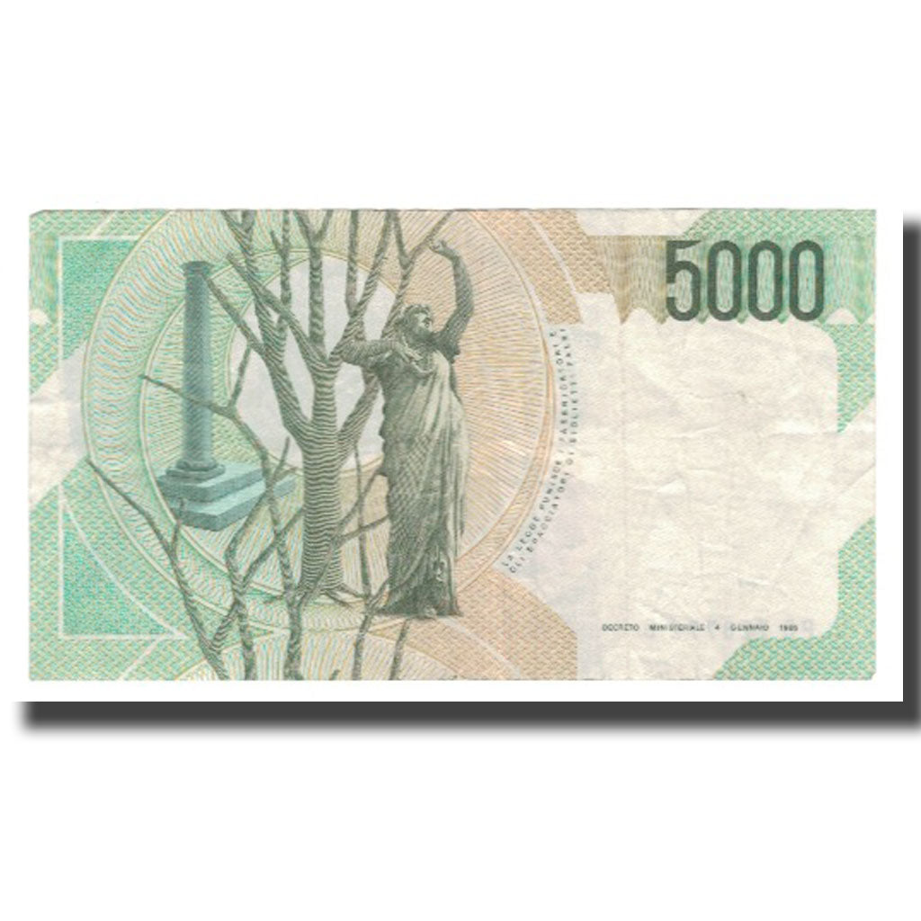 Banconote, Italia, 5000 Lire, D.1985, KM:111b, BB+