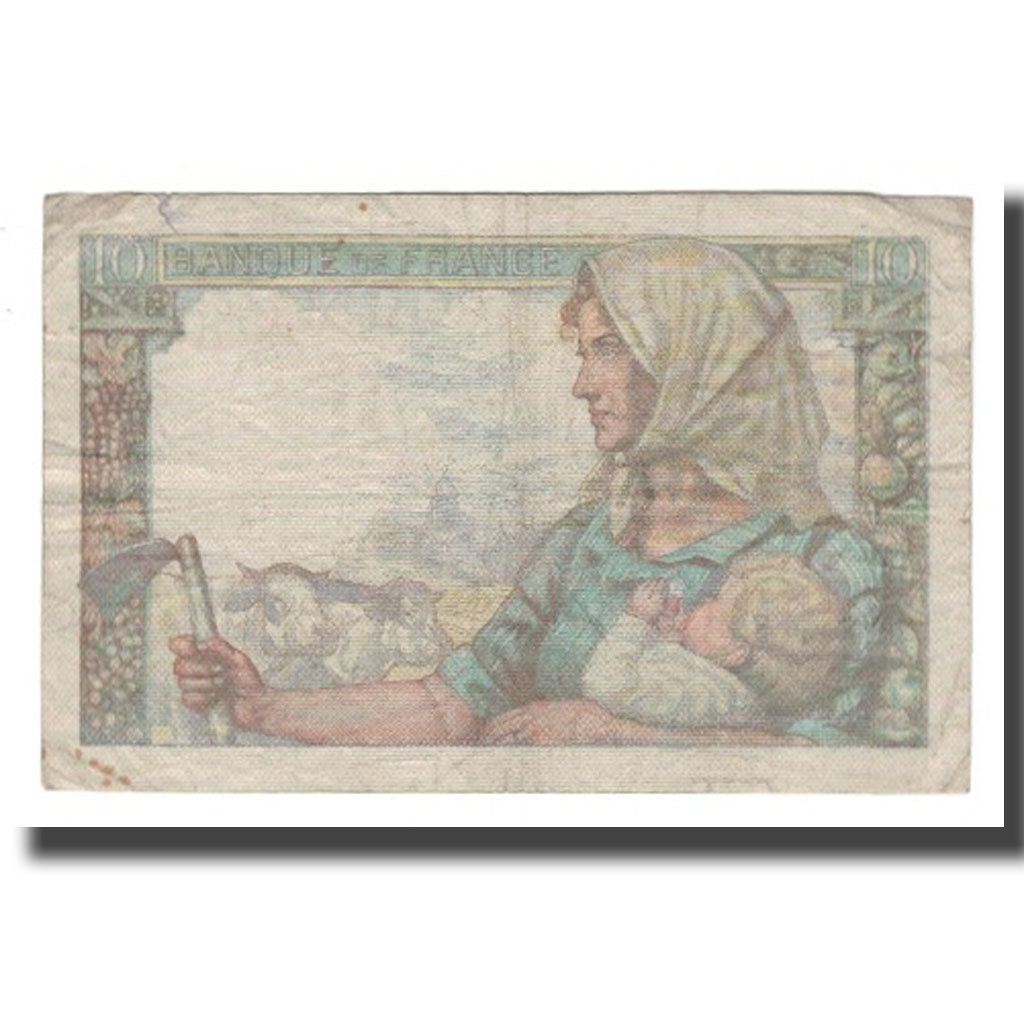 France, 10 Francs, 1944, 1944-06-22, F(12-15), Fayette:08.12, KM:99e