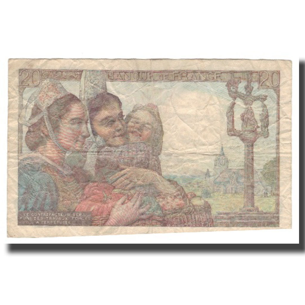 France, 20 Francs, 1949, 1949-03-10, EF(40-45), Fayette:13.14, KM:100c