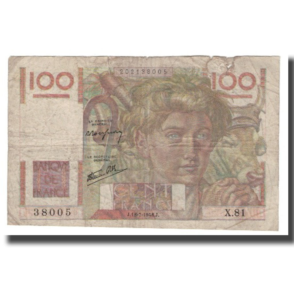 Francia, 100 Francs, 1946, 1946-07-18, RC+, Fayette:28.07, KM:128a