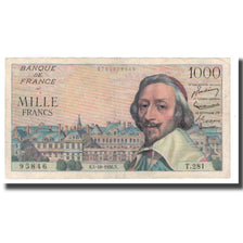 Francja, 1000 Francs, 1956, 1956-10-04, AU(50-53), Fayette:42.22, KM:134a