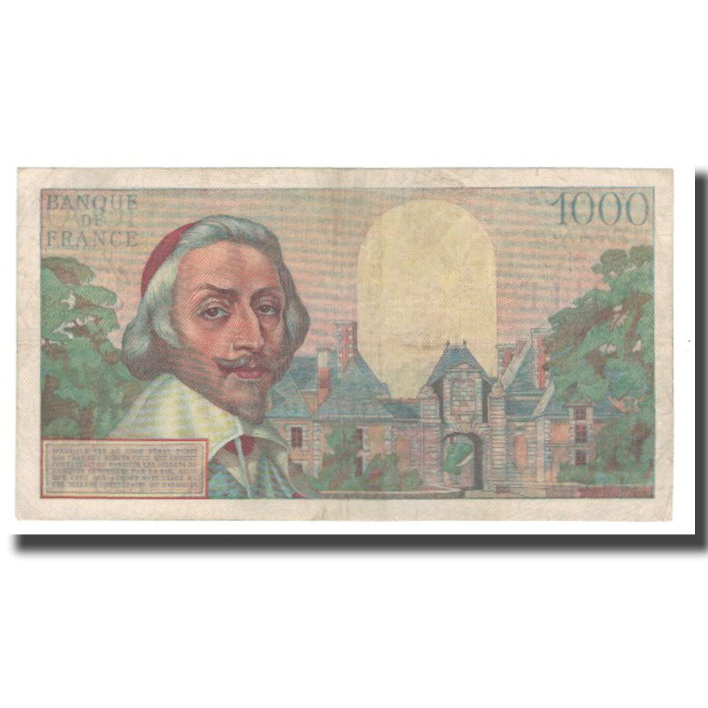 France, 1000 Francs, 1956, 1956-10-04, AU(50-53), Fayette:42.22, KM:134a