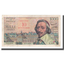 Frankreich, 10 Nouveaux Francs on 1000 Francs, 1957, 1957-03-07, SS+