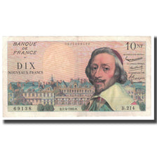 Frankrijk, 10 Nouveaux Francs, 1962, 1962-04-05, TTB+, Fayette:57.18, KM:142a
