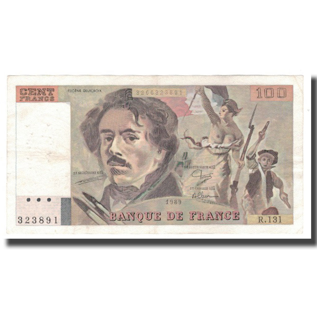 Francia, 100 Francs, 1989, MBC+, Fayette:69bis.13a, KM:154d