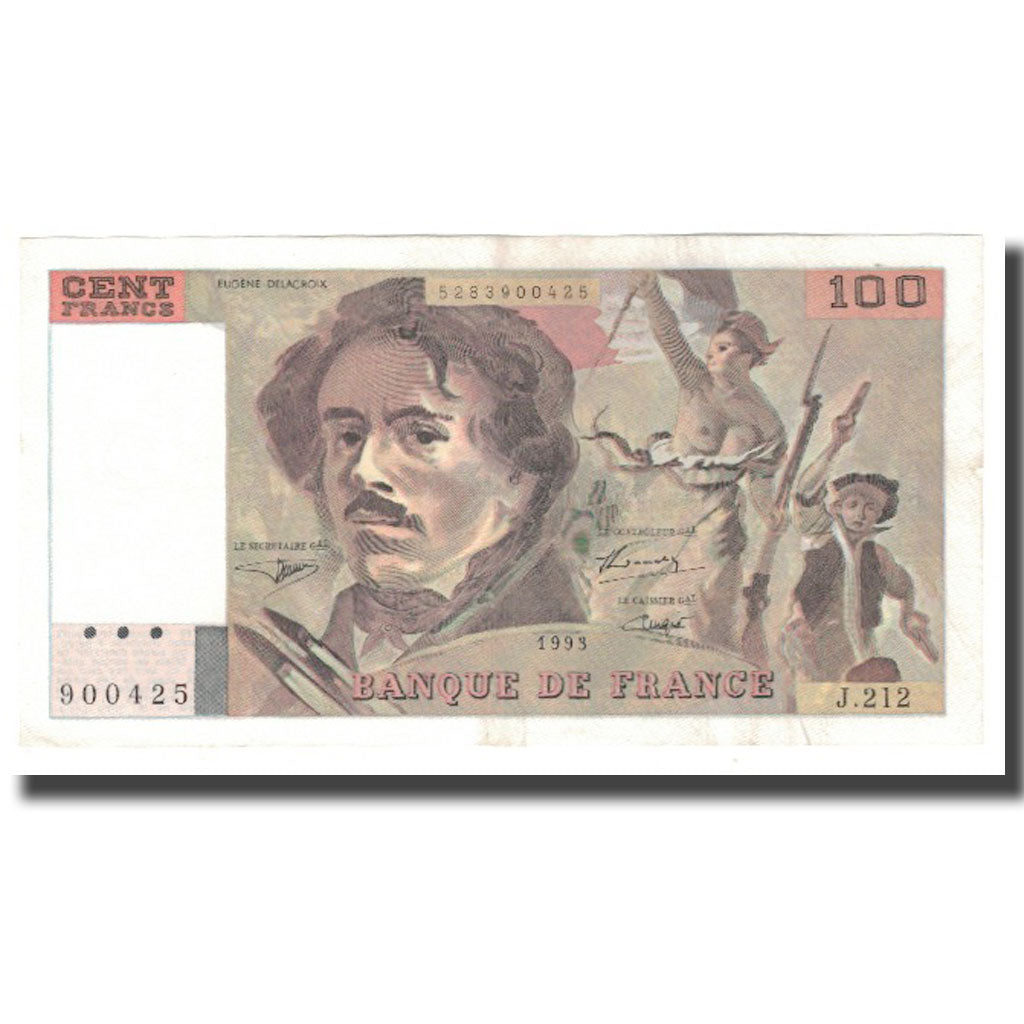 França, 100 Francs, 1993, UNC(65-70), Fayette:69bis.05, KM:154g