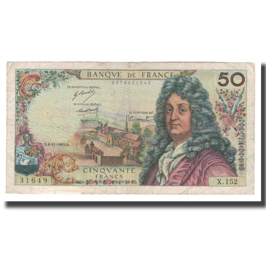Frankreich, 50 Francs, 1969, 1969-11-06, S, Fayette:64.15, KM:148c