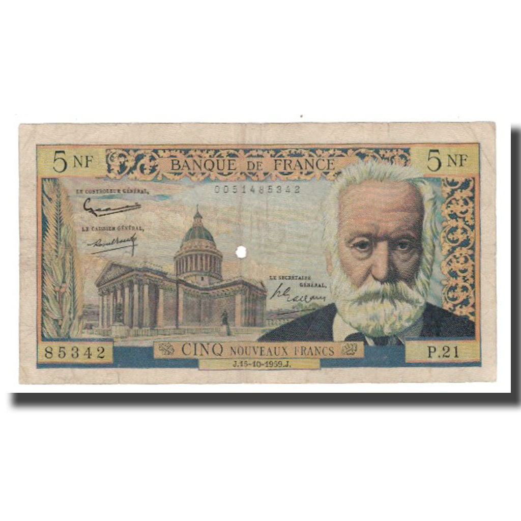 Francia, 5 Nouveaux Francs, 1959, 1959-10-15, B+, Fayette:56.03, KM:141a