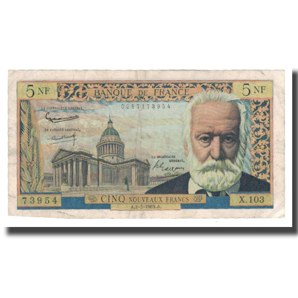 France, 5 Nouveaux Francs, 1963, 1963-05-02, TB+, Fayette:56.14, KM:141a