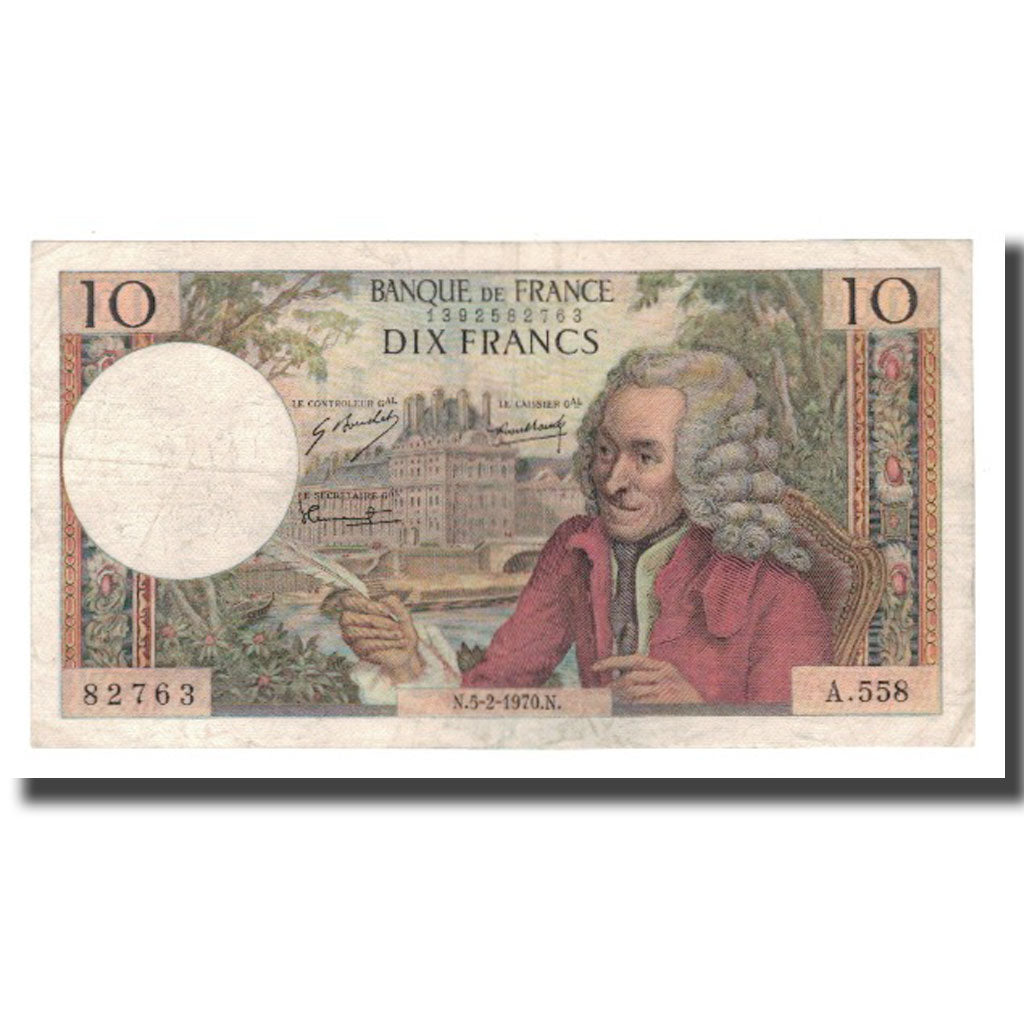 Francja, 10 Francs, 1970, 1970-02-05, VF(30-35), Fayette:62.42, KM:147c