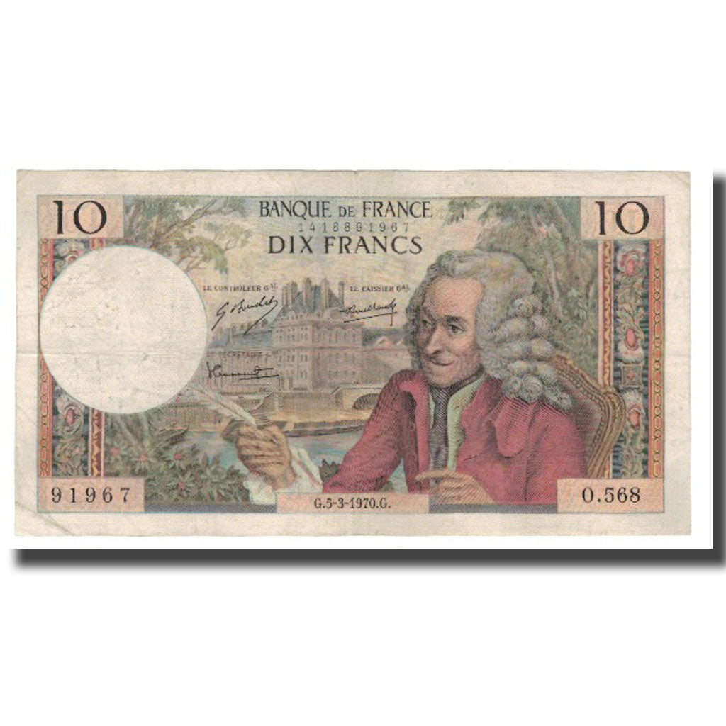 Frankrijk, 10 Francs, 1970, 1970-03-05, TB+, Fayette:62.43, KM:147c