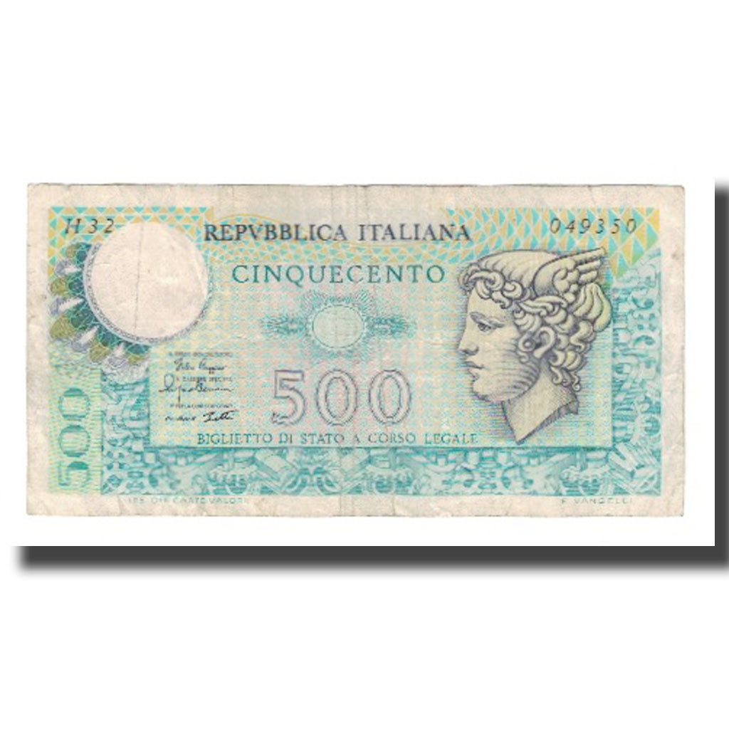 Nota, Itália, 500 Lire, 1974-1979, KM:94, VF(30-35)
