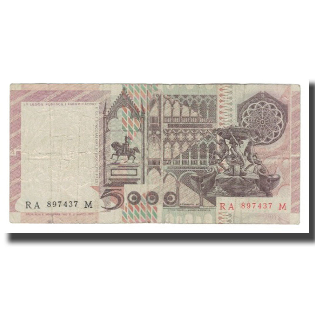 Banconote, Italia, 5000 Lire, 1979-1983, KM:105b, MB