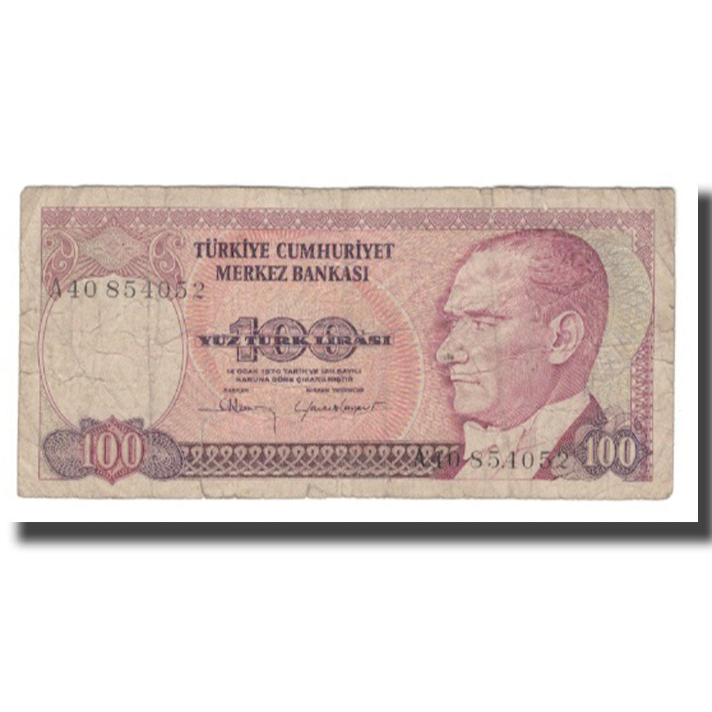 Geldschein, Türkei, 100 Lira, L.1970 (1984), KM:194b, SGE+