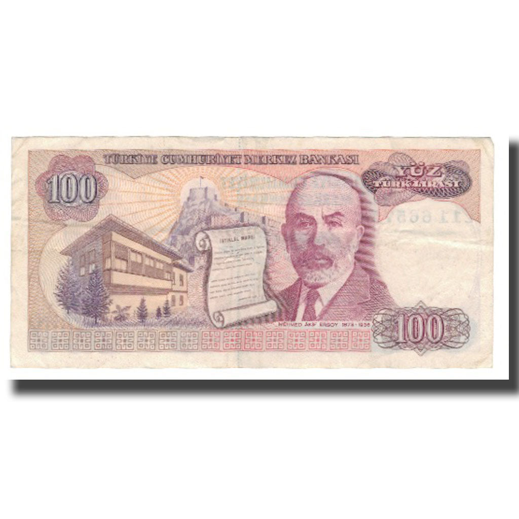 Biljet, Turkije, 100 Lira, L.1970 (1984), KM:194b, TTB+