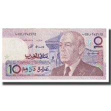 Biljet, Marokko, 10 Dirhams, 1987/AH407, KM:63a, NIEUW
