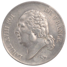 Coin, France, Louis XVIII, Louis XVIII, 5 Francs, 1822, Lille, AU(50-53)