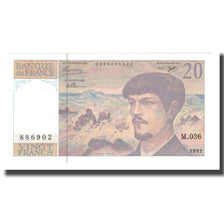 France, 20 Francs, 1980-1997, 1992, UNC(65-70), Fayette:66bis.03, KM:151f