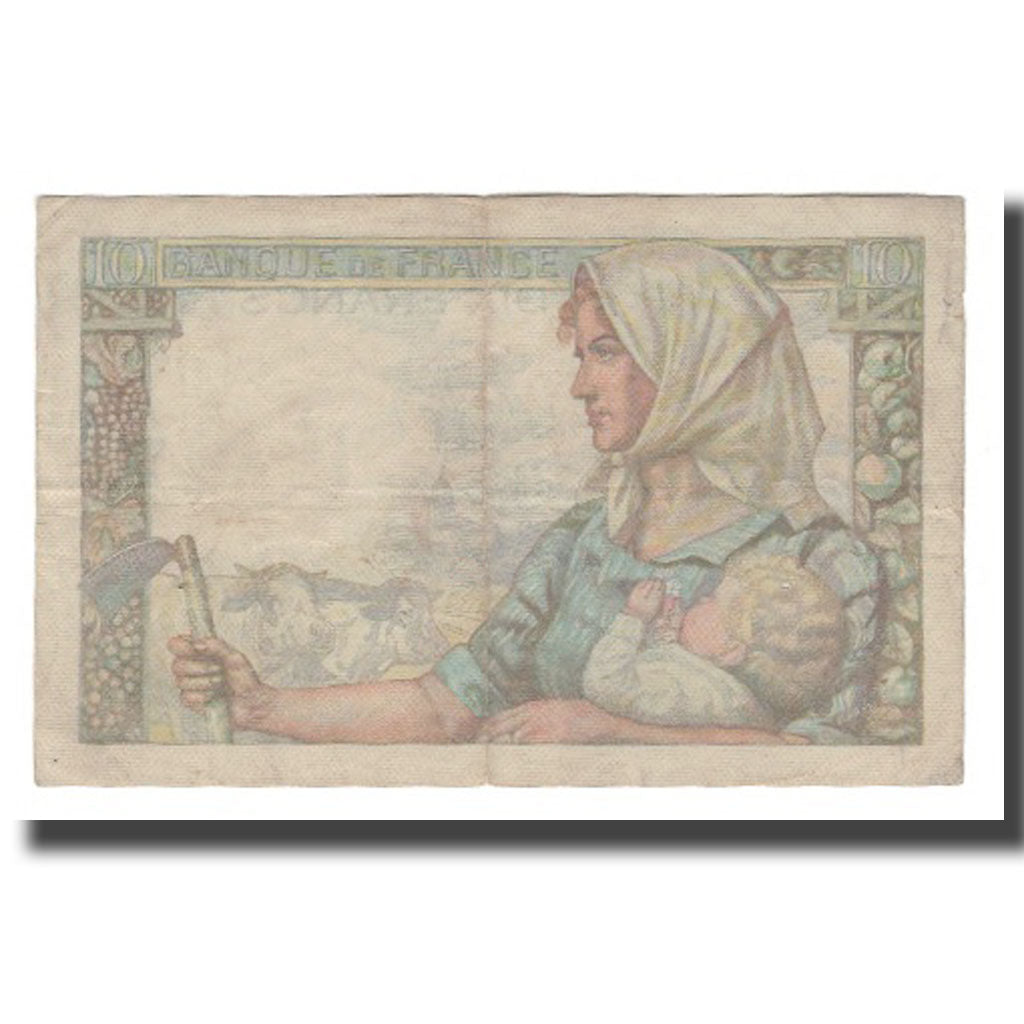 Francia, 10 Francs, 1944, 1944-01-13, MB+, Fayette:08.10, KM:99e