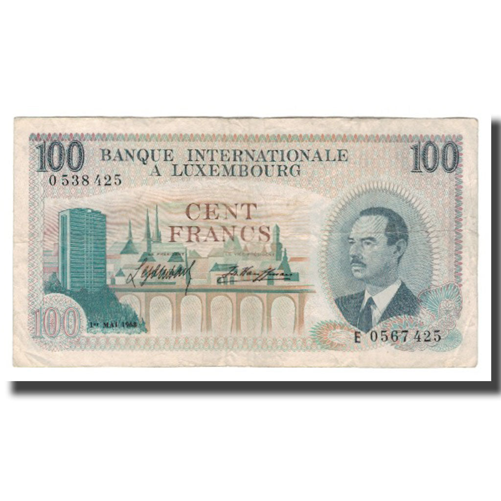 Banconote, Lussemburgo, 100 Francs, 1968, 1968-05-01, KM:14A, MB+