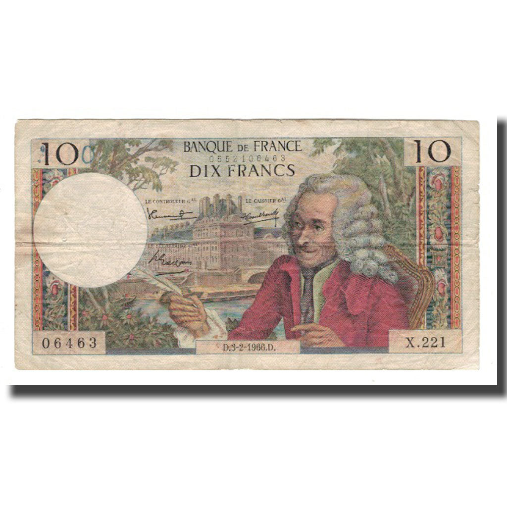 Frankrijk, 10 Francs, 1966, 1966-02-03, TB+, Fayette:62.20, KM:147b