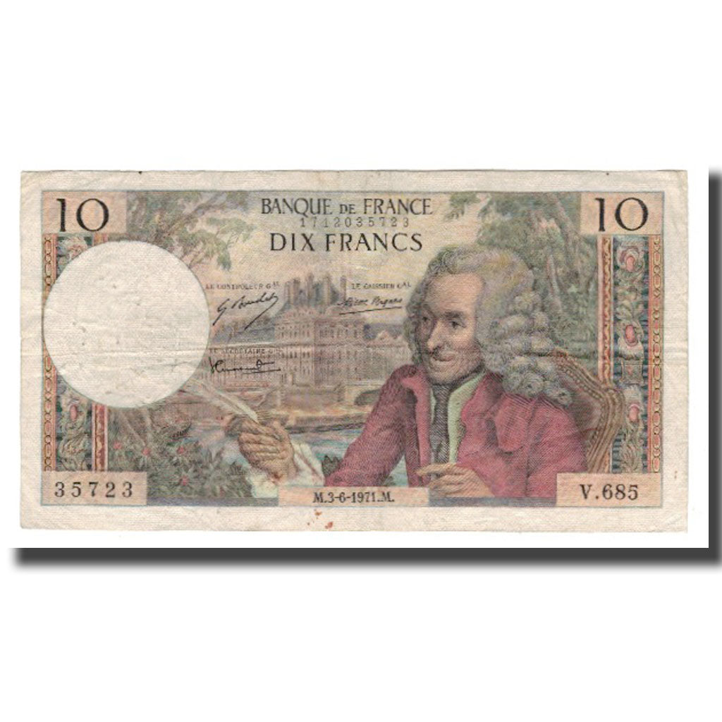 Francia, 10 Francs, 1971, 1971-06-03, MB+, Fayette:62.50, KM:147d