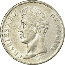 Coin, France, Charles X, 5 Francs, 1825, Paris, AU(50-53), Silver, KM:720.1