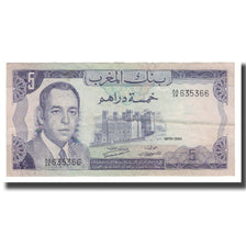 Billete, 5 Dirhams, 1970/AH1390, Marruecos, KM:56a, MBC
